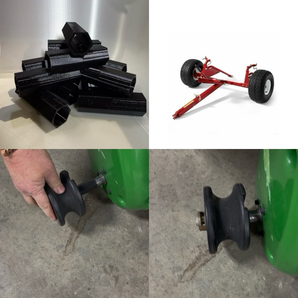 John Deere Transport axle adapter to Toro wheel